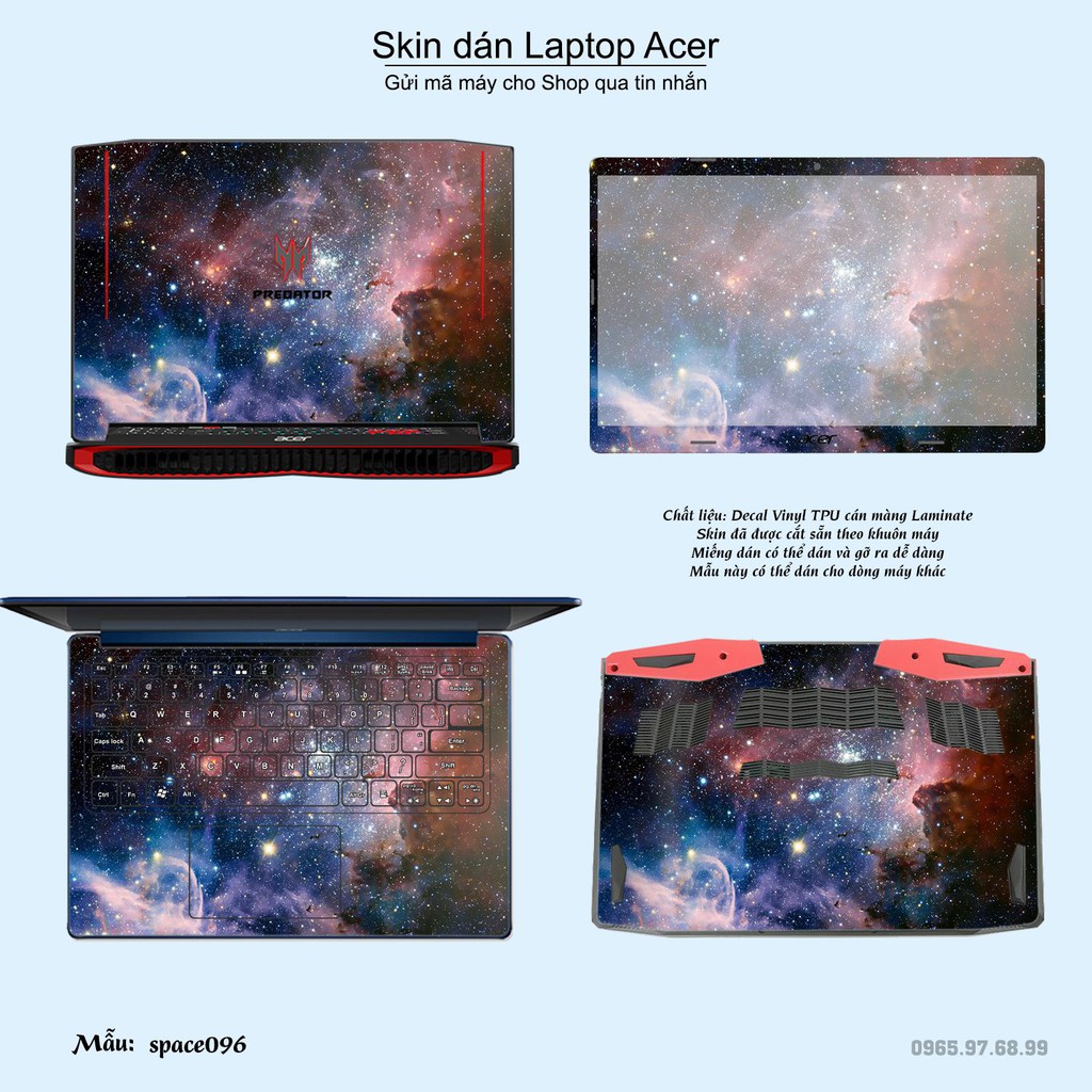 Skin dán Laptop Acer in hình không gian _nhiều mẫu 16 (inbox mã máy cho Shop)