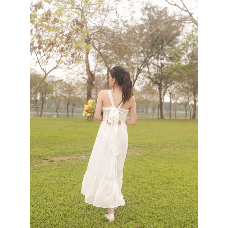 [Mã FAGREEN1505 giảm tới 30K đơn 99K] VÁY ĐI BIỂN - BORDER DRESS - VÁY NƠ LƯNG SAU | BigBuy360 - bigbuy360.vn