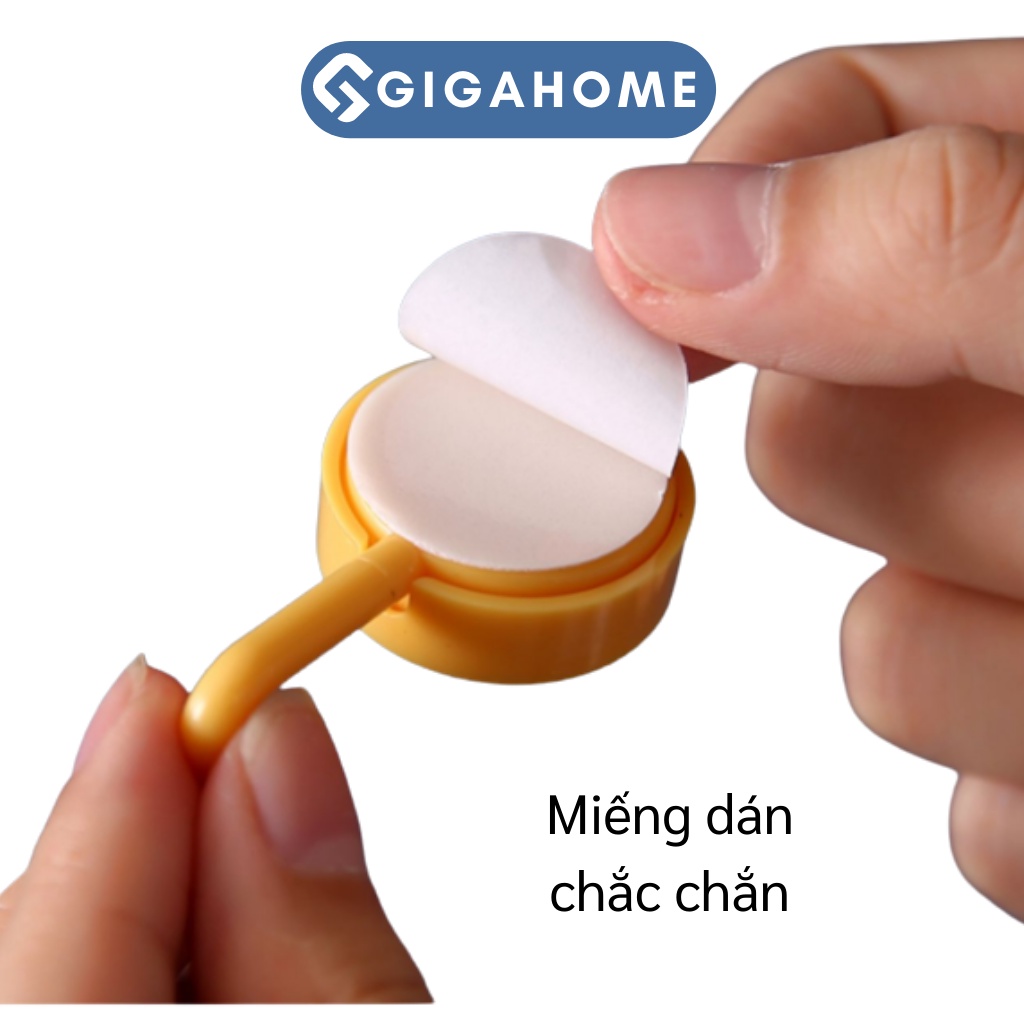 Combo 10 Móc Nhựa Tròn Dán Tường Treo Đồ Vật GIGAHOME Trang Trí Decor Nhà Nhiều Màu 9652