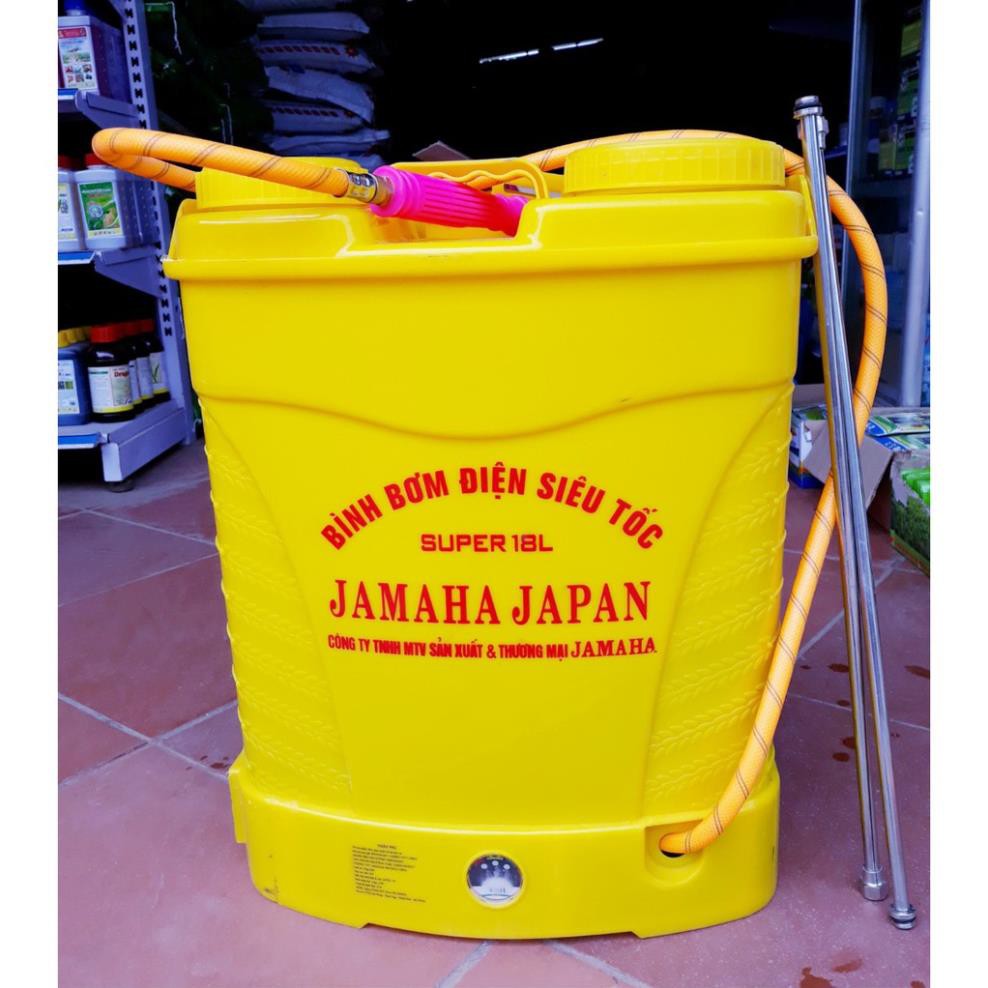 Bình phun thuốc trừ sâu Nhật Bản, Bình bơm điện siêu tốc JAMAHA JAPAN SUPER 18L, bán giá rẻ kiếm 5 sao