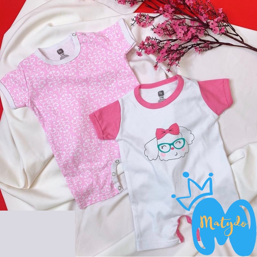 Bộ đồ liền thân đùi cộc tay mẫu Cừu hồng chất cotton giá rẻ hình đáng yêu body cho bé trai bé gái từ 0 đến 12 tháng