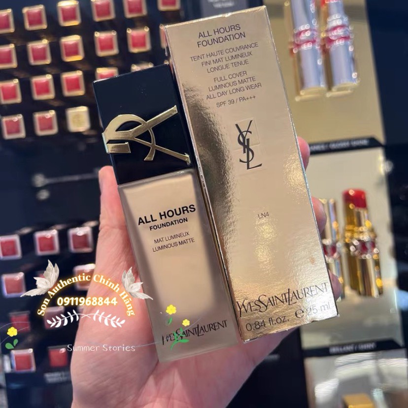 Kem nền YSL All Hours Luminous Matte Foundation kem lót nền kiềm dầu sáng da suốt 24h đồng hồ