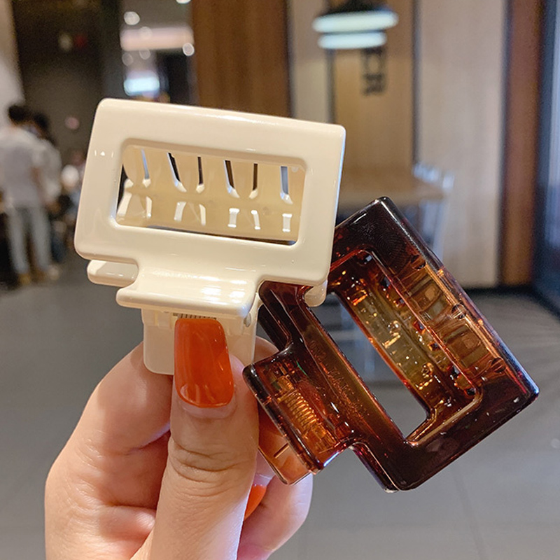 Kẹp gắp tóc hình vuông thời trang retro Hàn Quốc