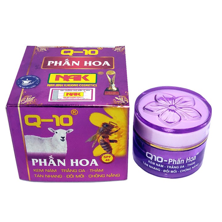 Kem nám trắng da thâm tàn nhang chống nắng Q-10 phấn hoa 5in1