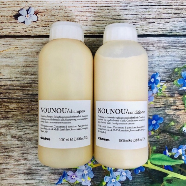 BỘ DẦU GỘI XẢ DAVINES NOUNOU CHO TÓC KHÔ HƯ TỔN DO UỐN NHUỘM CỦA Ý 1000ml