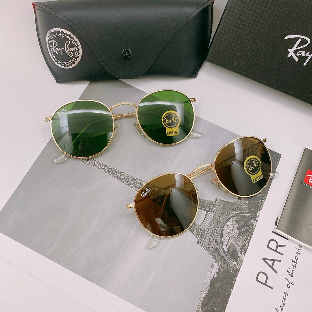 ❤💯[SIÊU ĐẸP] MẮT KÍNH THỜI TRANG❤💯❤ FROM TRÒN GỌNG MẠ VÀNG❤💯❤ RAY BAN XANH X5560 TRÀ T6065 XANH 2 LINE L7075