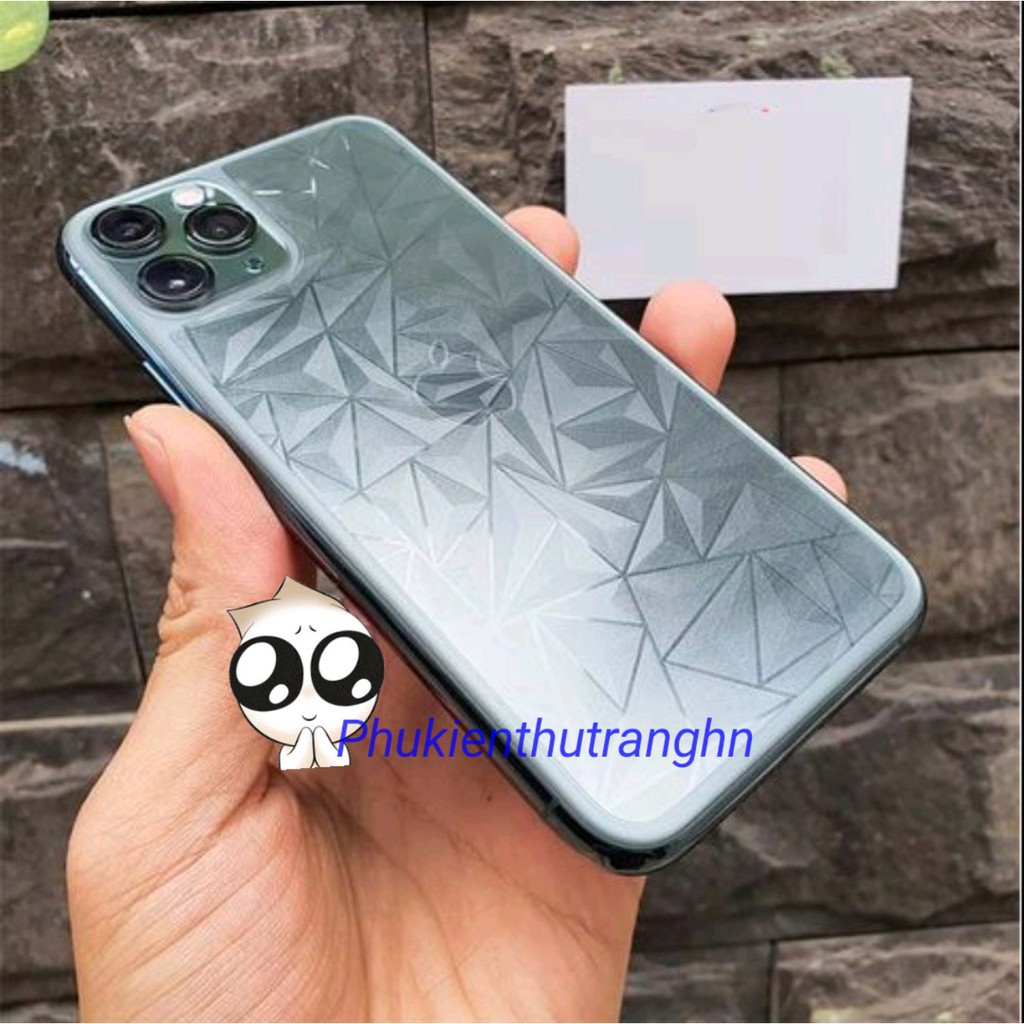 Dán skin mặt sau vân 3D kim cương OPPO F9/ A3S bảo vệ mặt sau máy