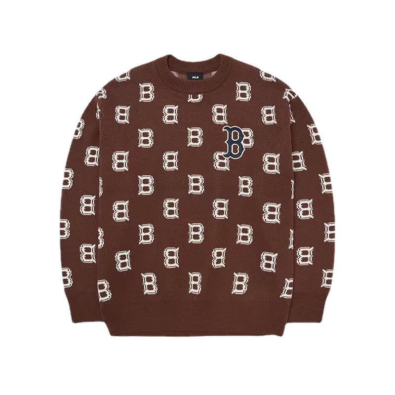 Áo Sweater Mlb NY Cổ Tròn Dáng Rộng Thêu Họa Tiết Thời Trang Thu Đông 2022 Cho Nam Và Nữ