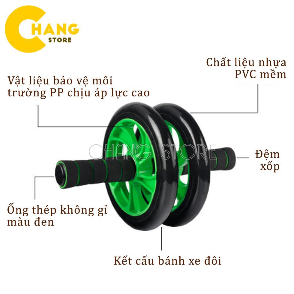 Con Lăn  Tập Cơ Bụng AB + Tặng Thảm Quỳ Đầu Gối Khi Tập