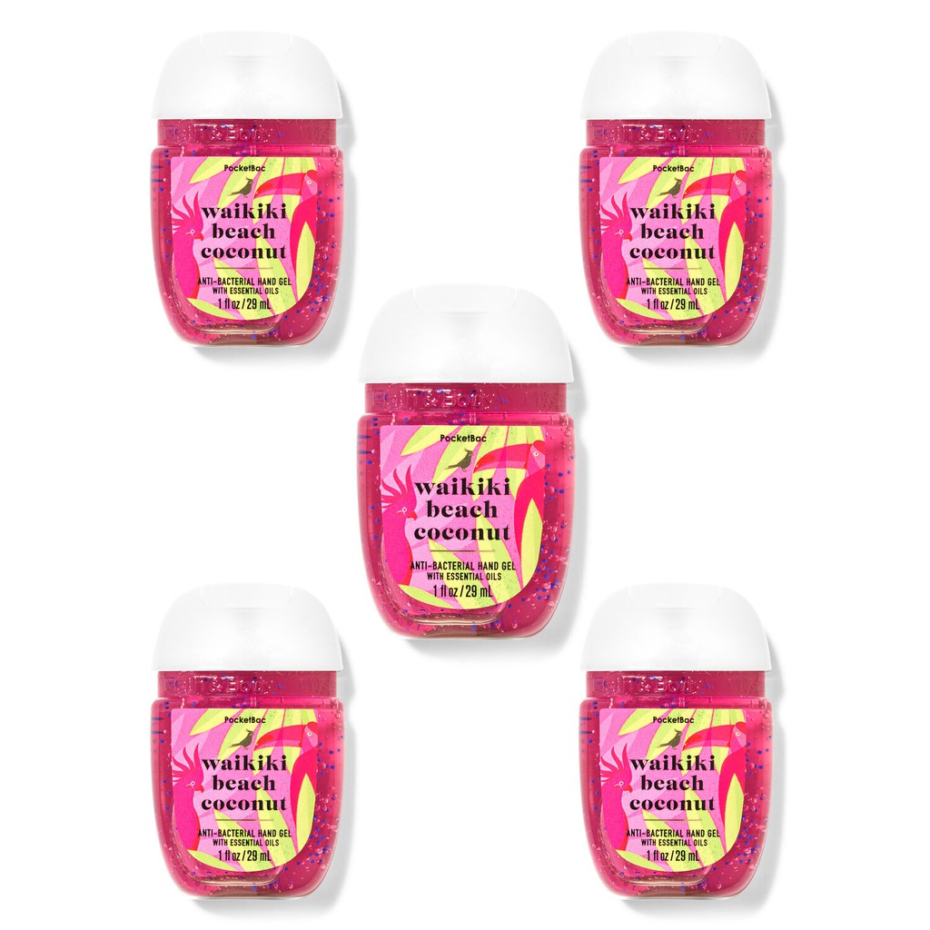 Gel rửa tay khô Bath & Body Works Hand Sanitizer PocketBac Cleansing Gel Waikiki Beach Coconut 29ml