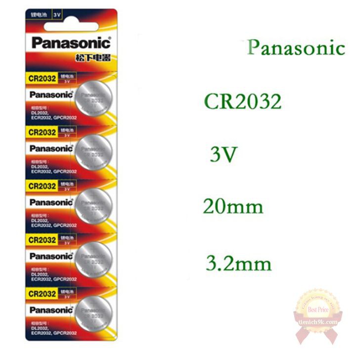 Pin Cmos CR2032 Panasonic cao cấp – Pin cúc áo 3V dùng cho máy tính điều khiển từ xa Indonesia
