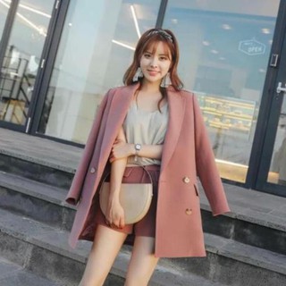 Khoác Blazer Hồng style Hàn Quốc bbbb