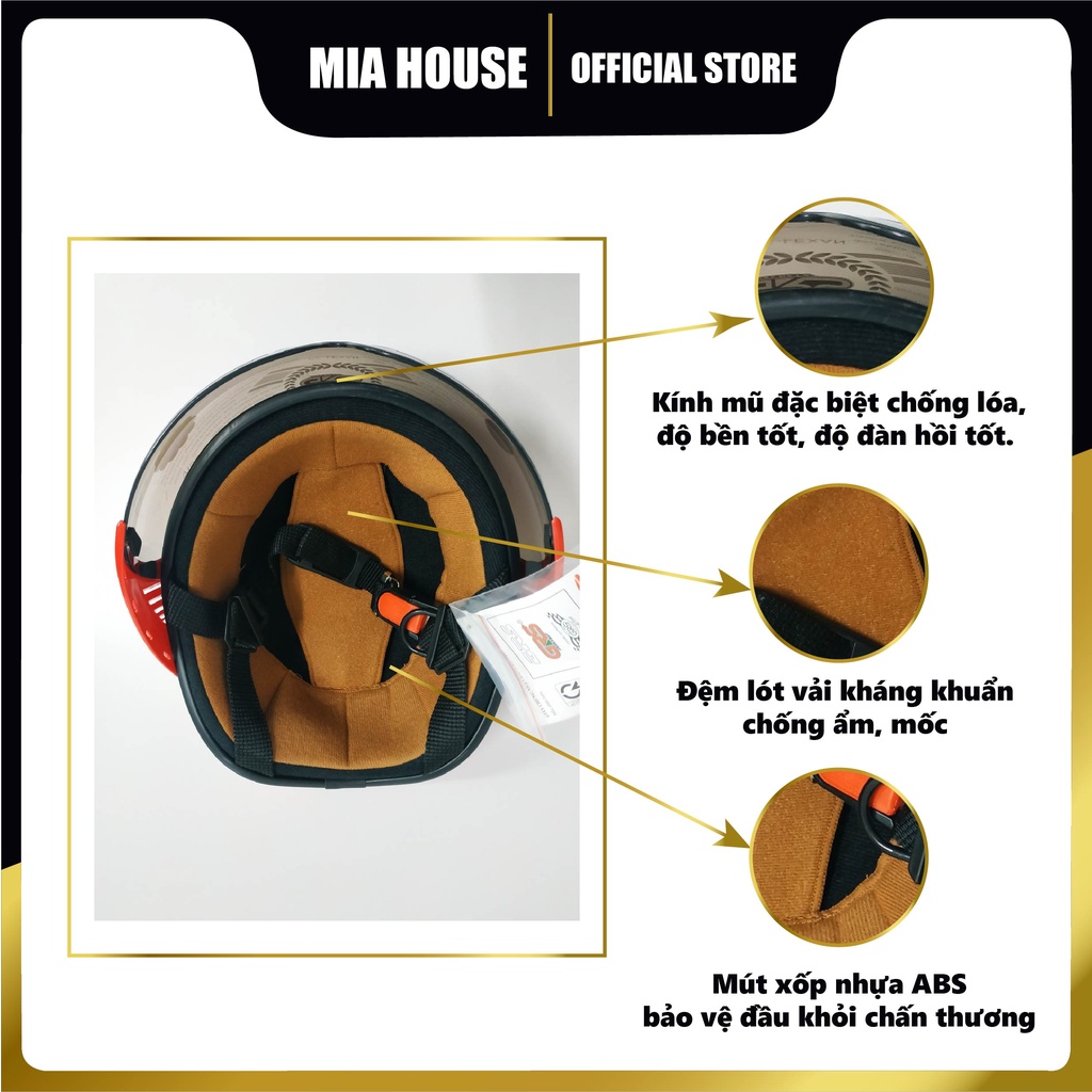 Mũ bảo hiểm 1/2 đâu GRS A08K ( size nhỏ) - nhiều màu