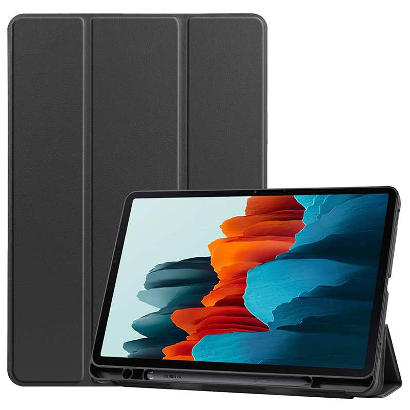 Dễ thương Bao da for Samsung Galaxy Tab S7 case SM-T870 SM-T875 Vỏ bảo vệ with build-in pen slot holder