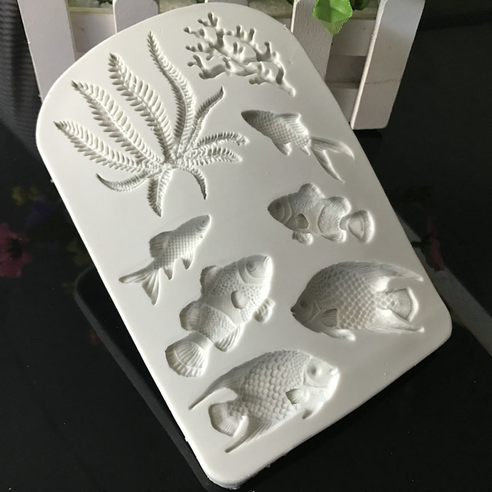 Khuôn Silicone Làm Bánh Tạo Hình Sinh Vật Biển Độc Đáo Tiện Dụng