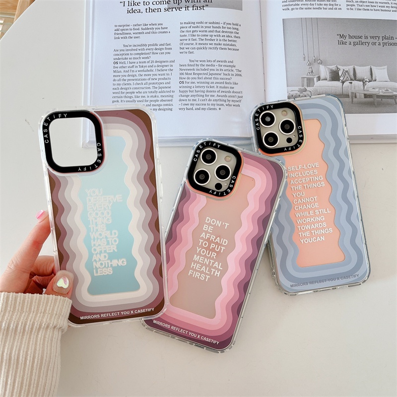 Ốp Điện Thoại Màu Laser Họa Tiết Sóng Biển Cầu Vồng Cho Iphone 13 Pro Max 11 Pro Max 12ProMax XS Max