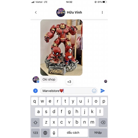 Tượng mô hình Hulkbuster bản 1.0 đúc đặc có kèm đế