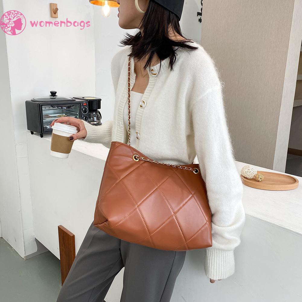 Túi Xách Da Pu Họa Tiết Mắt Lưới Đơn Giản Cho Nữ