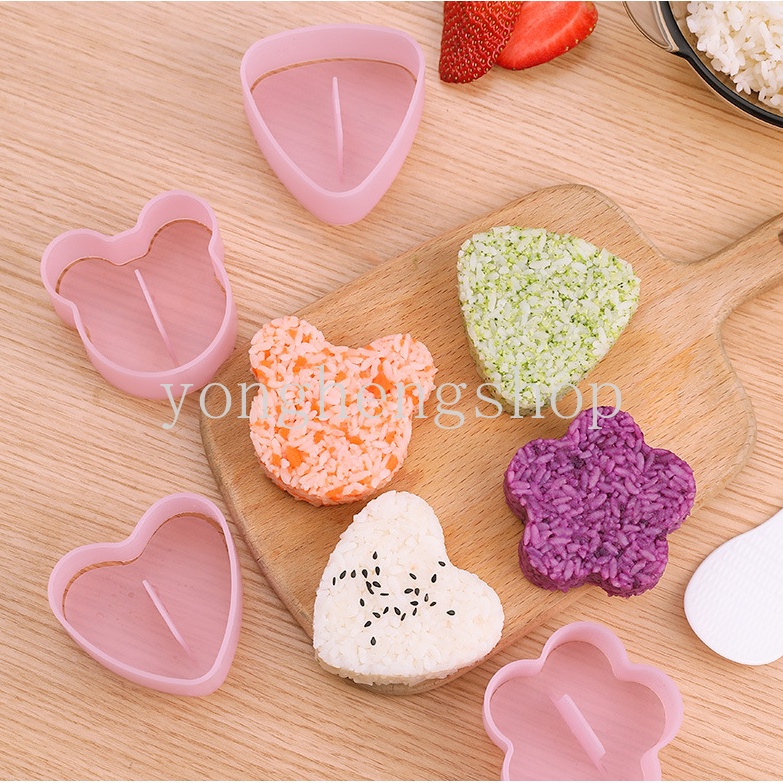 Set 5 Khuôn Làm Cơm Nắm Chống Dính Dễ Thương