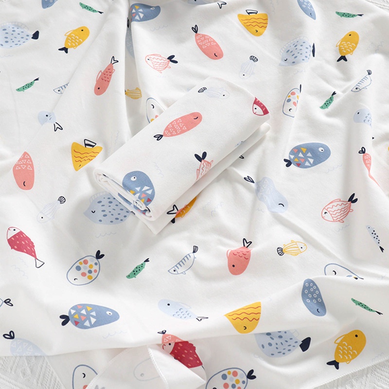 Chăn Quấn Em Bé Bằng Cotton Mềm Mại In Họa Tiết Hoạt Hình Dễ Thương
