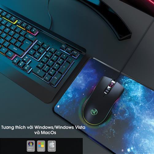 Chuột máy tính có dây HXSJ A867RGB - Chuột gaming 6400 dpi - 20 triệu lần click