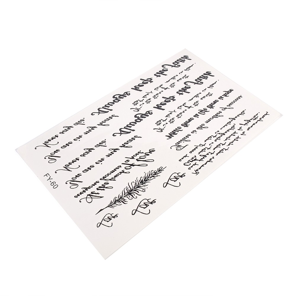 Hình Xăm Dán Tạm Thời Hình Chữ Tiếng Anh Có Thể Tháo Rời Chống Nước