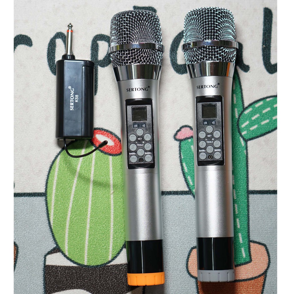 Bộ 2 micro Karaoke không dây Sertong SER-K58