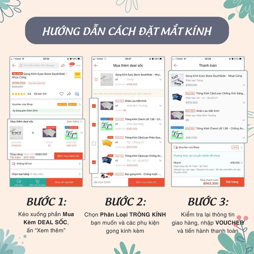 Gọng Kính Cận Nam Nữ EYESSTORE 8061 - Nhựa Cứng