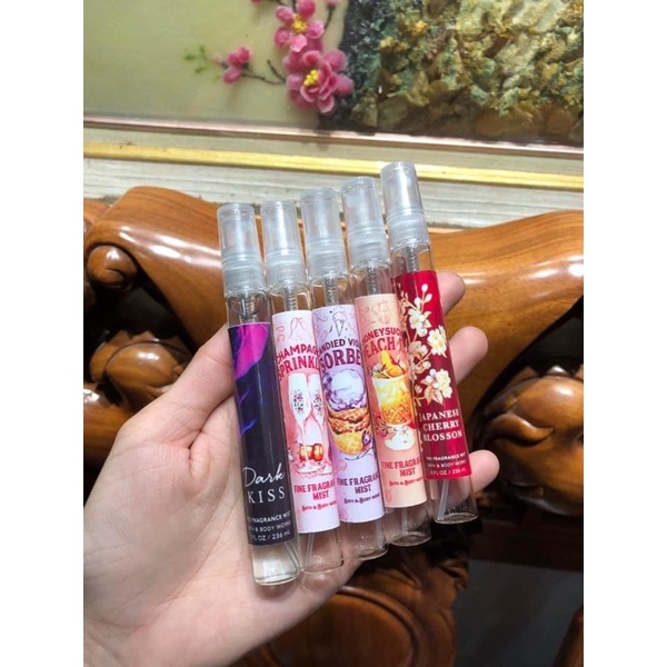 Xịt thơm body mist 10ml - nhiều mùi