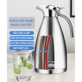 Phích Nước 2 Lít Lõi Inox Cao Cấp Giữ Nhiệt Cực Lâu