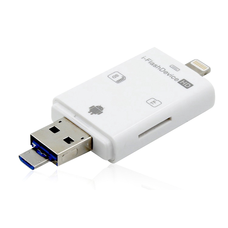 [youkuntwo]USB i-Flash Drive Micro SD/TF Memory Card Reader Adapter For iPhone iPad Android