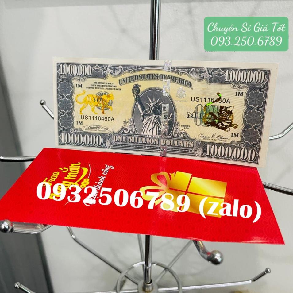 Tờ Tiền 1 Triệu Đô Hình Con Mèo - usd Kỉ Niệm Lưu Niệm, Có Bảo An