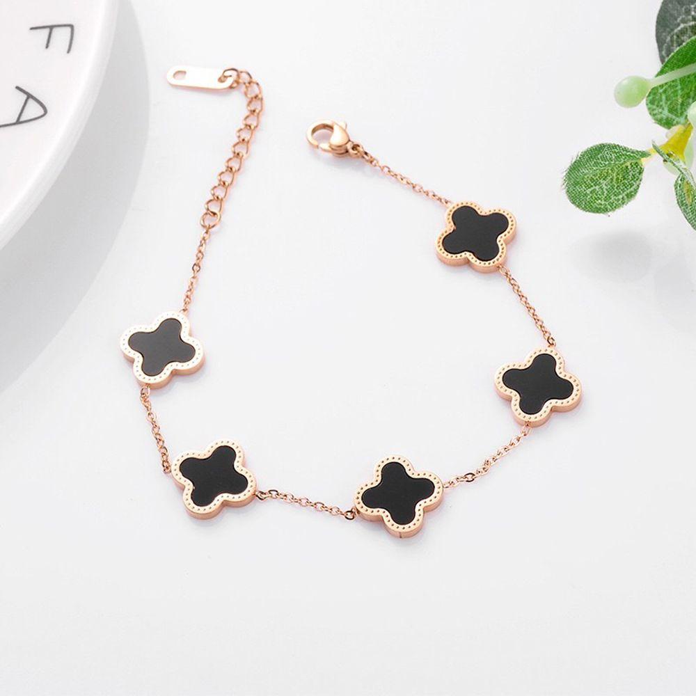 Vòng Tay Cỏ May Mắn VANES1 Phong Cách Hàn Quốc Dễ Thương Ngọt Ngào Cho Nữ