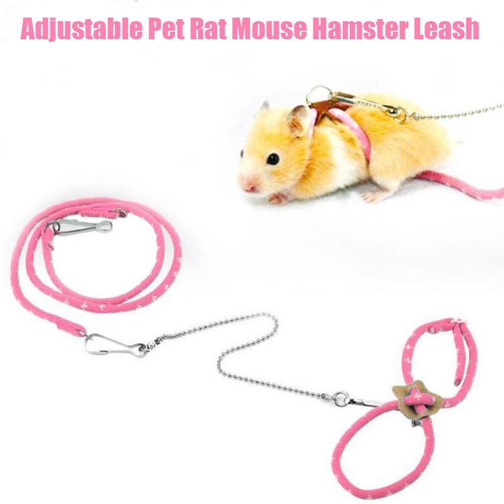 Dây dắt thú cưng đi dạo có chuông nhiều màu sắc tùy chỉnh tiện dụng dành cho sóc/ chuột hamster