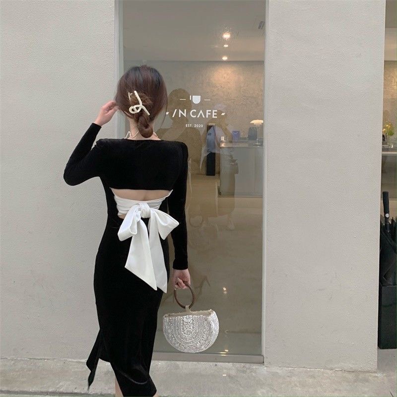 Váy đen nữ điệu đà hàng QC vó ảnh thật kèm theo