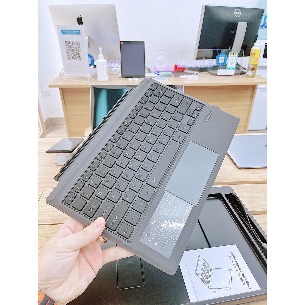 Bàn phím Bluetooth Có Đèn nền và Touchpad cho Surface Pro 3/4/5/6 Pro Promax 1089DC (Chuẩn type C )