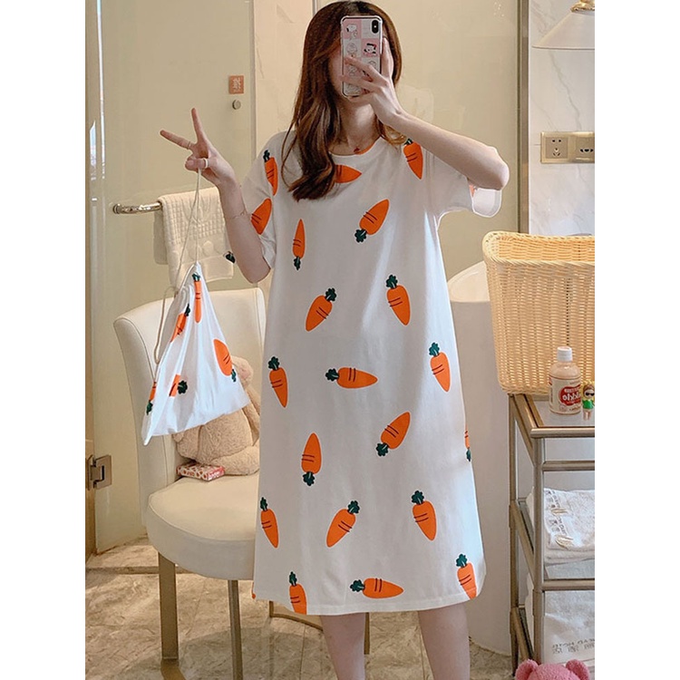 Đầm Ngủ Pijama Ngắn Tay Dáng Rộng In Hoạt Hình Dễ Thương Dành  Cho Nữ và Mẹ Bầu | BigBuy360 - bigbuy360.vn