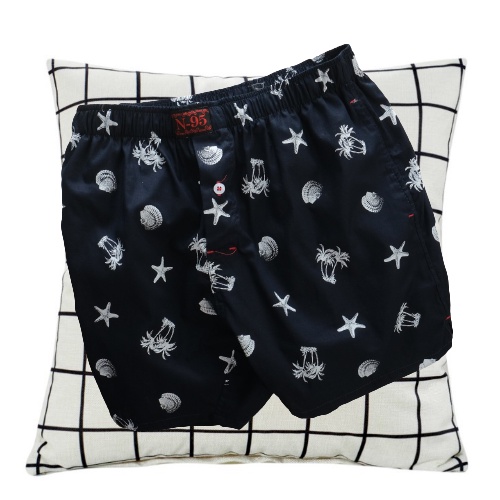 Quần đùi ngủ nam kate mặc nhà có túi tiện lợi màu trơn basic 40-90kg