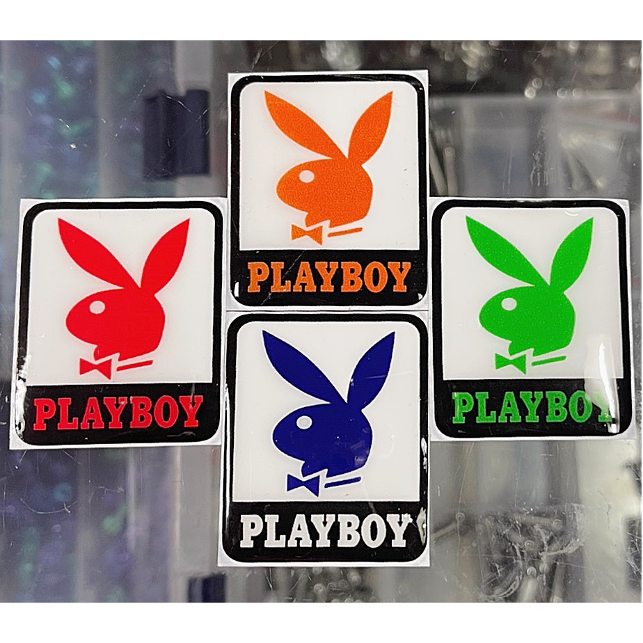 Tem Nổi Cao Cấp Play Boy Dán Xe Máy, Ô Tô, Mũ Bảo Hiểm..