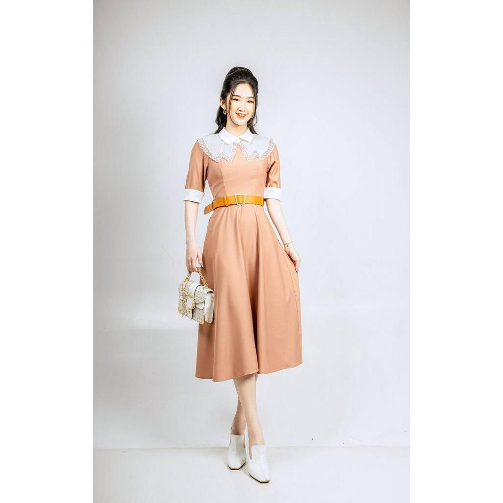 Váy xoè 2 bản cổ CCHAT