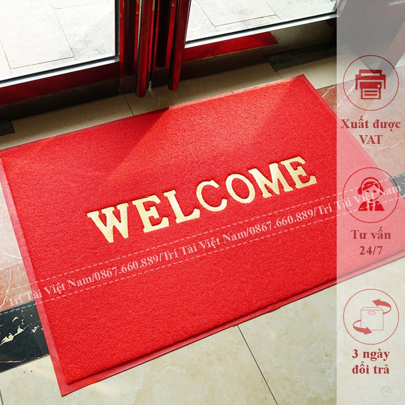 thảm chùi chân nhà tắm welcome 60x90cm