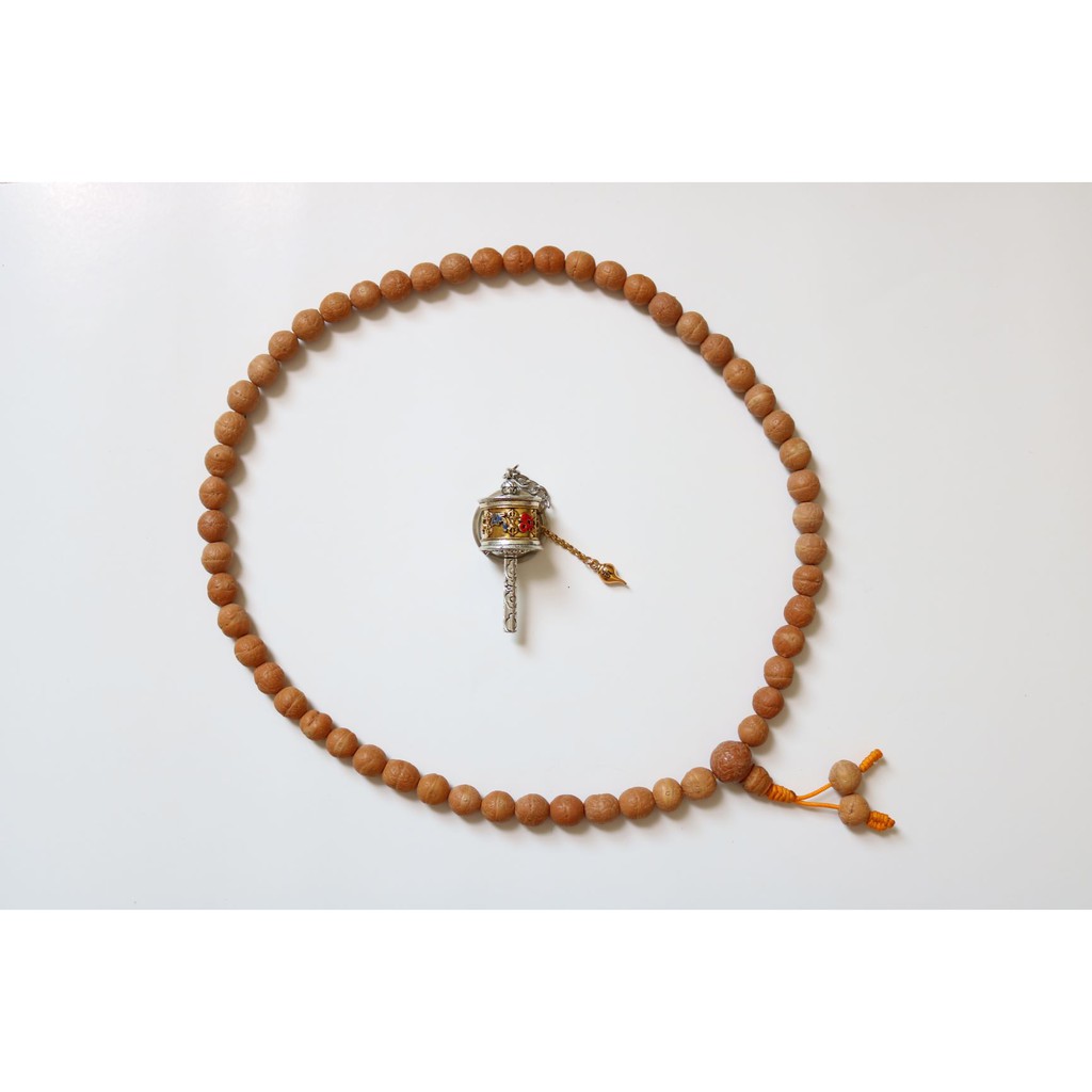 Chuỗi tràng hạt bồ đề Phật nhãn  tự nhiên Nepal 54 hạt 12mm - A half Chitta Buddha Mala 54 beads 12mm