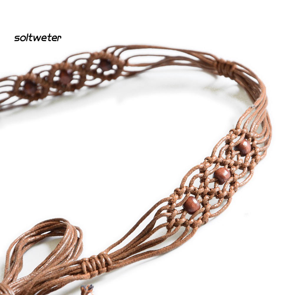 Thắt Lưng Dây Bện Đính Hạt Phong Cách Bohemian Thời Trang Dành Cho Nữ