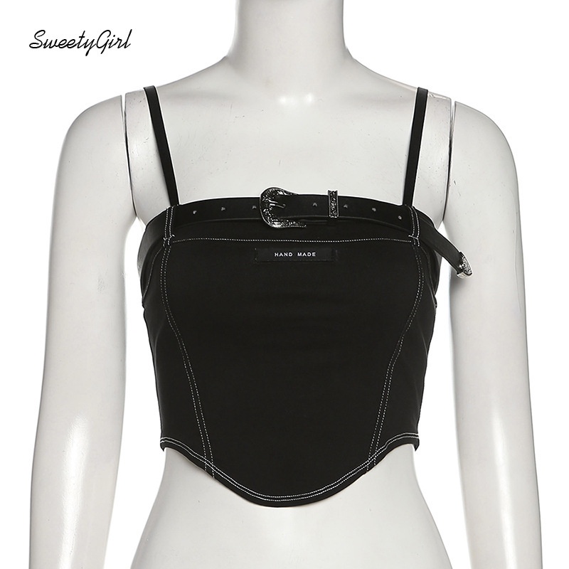 Áo Tank Top Hai Dây Màu Trơn Ôm Dáng Thời Trang Đường Phố Gợi Cảm Cho Nữ