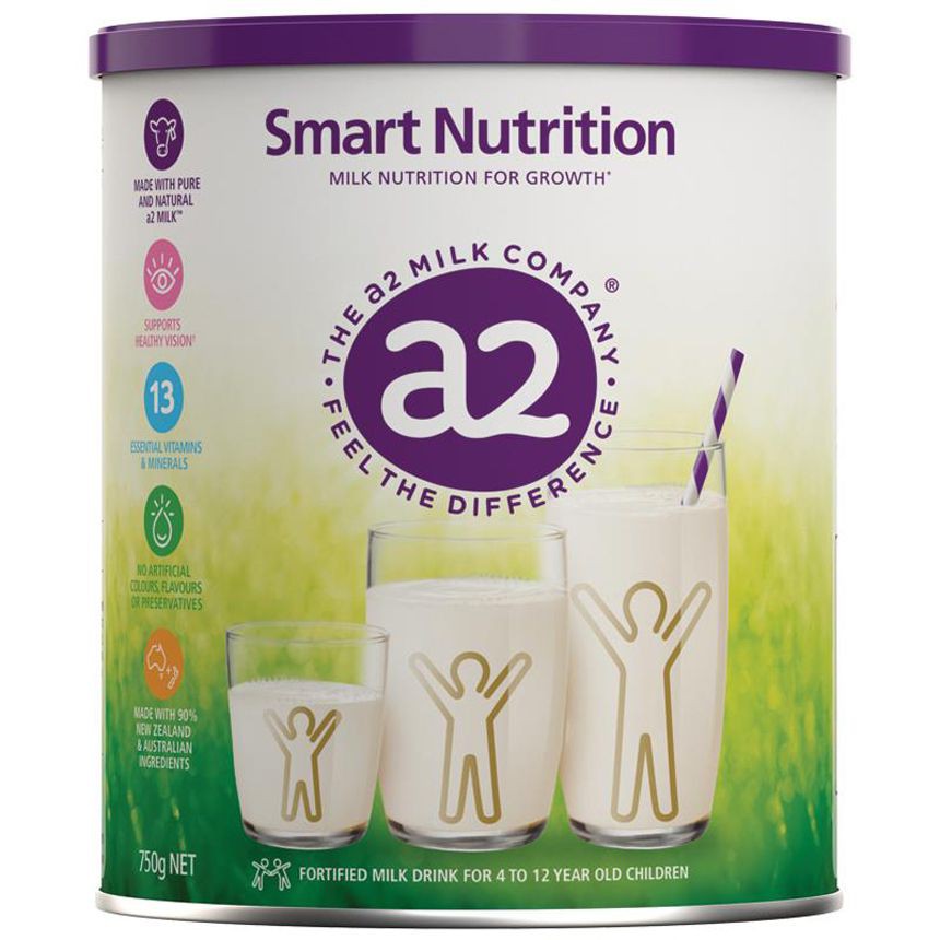 [Mã FMCGMALL - 8% đơn 250K] Sữa A2 Smart Nutrition 750g (4 đến 12 tuổi) tăng cường trí thông minh