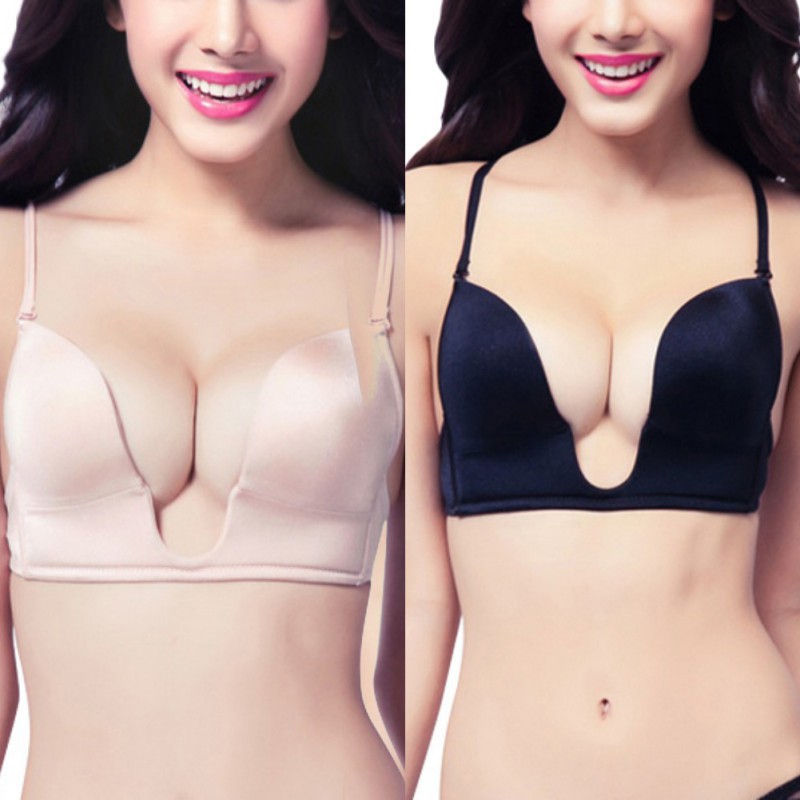 Áo ngực xẻ chữ U không viền may gợi cảm cho nữ