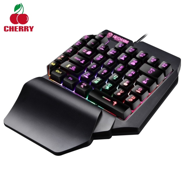 Bàn phím mini một tay chơi game có đèn nền cho LOL PUBG CF