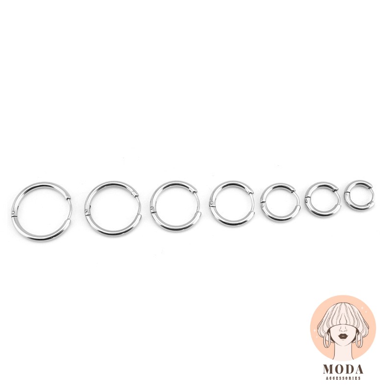 Khuyên tai tròn Titan G-Dragon 💍CỰC CHẤT💍Bông tai phong cách Hàn Quốc Bạc 925 💯%[MODA] (giá 1 chiếc)