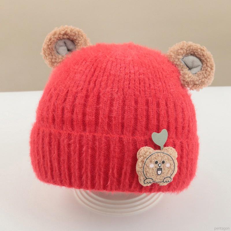 Mũ len cotton mềm co giãn giữ ấm cho bé