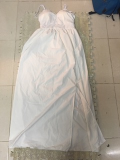 Váy maxi đan lưng xẻ tà